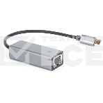 Кабель-переходник USB 3.1 Type-C -->RJ-45 1000Mbps Ethernet, Aluminum Shell, 0.15м VCOM <DU320M>, фото7