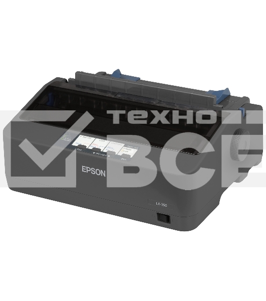 Принтер матричный Epson LX-350 (C11CC24031/C11CC24032), (А4, 357 cps (12 cpi), USB, LPT, COM)
