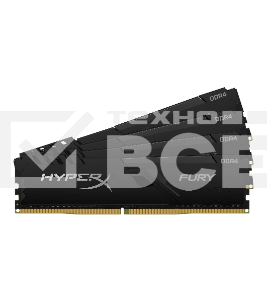 Оперативная память Kingston HyperX Fury, DDR4, 16GB (4x4GB), 3200MHz, CL16, с радиатором