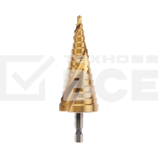 Сверло по металлу ступенчатое Rexant 'ТИТАН' Р6М5 4,0-32,0 мм