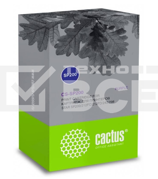 Картридж матричный Cactus CS-SP200 фиолетовый (12.7 мм x3 м, 1 000 000 знаков) для Star SP200/212FC/212FD/242/298