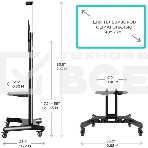 Мобильная стойка ONKRON TS1551 черный, фото38