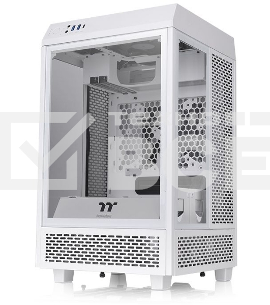 Компьютерный корпус Thermaltake The Tower 100 Snow CA-1R3-00S6WN-00 /White/Win/SPCC/Tempered Glass*3