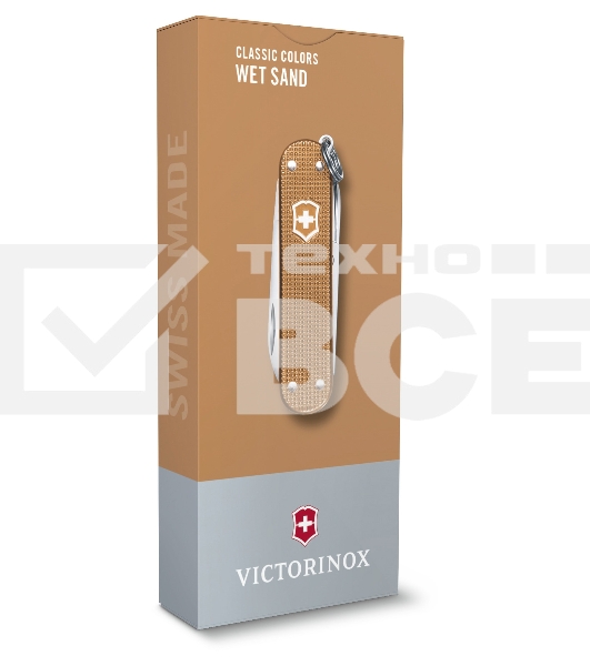 Нож перочинный Victorinox Classic Wet Sand (0.6221.255G) 58мм 7 функций карт.коробка