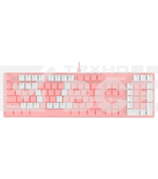 Клавиатура A4Tech Bloody B800 Dual Color проводная USB розовый/белый