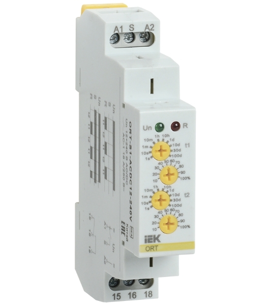 Реле циклическое ORT 1 конт. 12-240В AC/DC IEK ORT-S1-ACDC12-240V