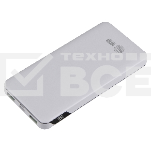Портативный аккумулятор Cactus CS-PBFSKT-10000 10000mAh 2.1A 2xUSB белый