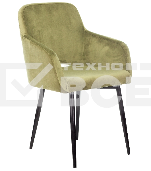 Кресло компьютерное Бюрократ CH-380F фисташковый Italia 12 на ножках металл черный