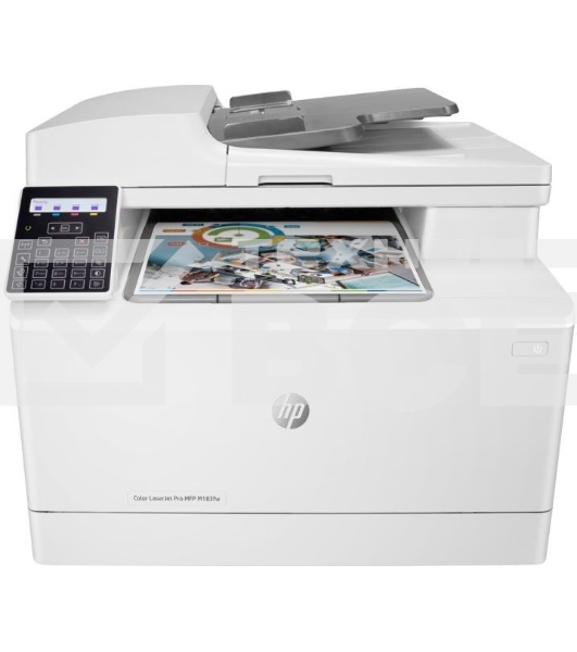 МФУ лазерный HP Color LaserJet Pro M183fw (7KW56A), A4, цветной, печ. до 16 стр/мин., скан. до 15 стр/мин. (ч/б) 8 стр/мин. (цвет), 600 x 600 dpi (печать) 1200x1200dpi (скан.), USB, RJ-45, Wi-Fi, Air Print, Mopria
