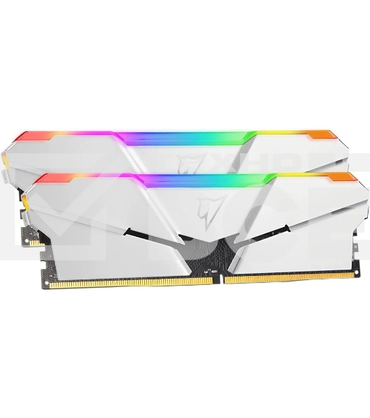 Оперативная память NETAC Shadow, DDR4, 16GB (2x8GB), 3200MHz, CL14, с радиаторами, RGB, серебристый