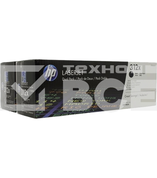 Картридж лазерный двойная упаковка Hewlett-Packard HP 312A CF380XD черный для LaserJet Pro M476dn, M476dw, M476nw 4400 стр.