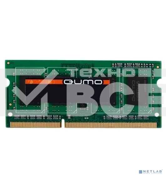 Оперативная память QUMO, DDR3, 4GB (1x4GB), 1333MHz, CL9, SO-DIMM