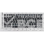 Клавиатура для ноутбука Asus UL30 K42 черная с серебристой рамкой, фото3