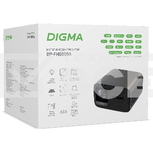 Проектор Digma DP-FHD800A LCD 12000Lm LS 800Lm ANSI (1920x1080) 3000:1 ресурс лампы:50000часов 2xUSB typeA 2xHDMI 4.1кг