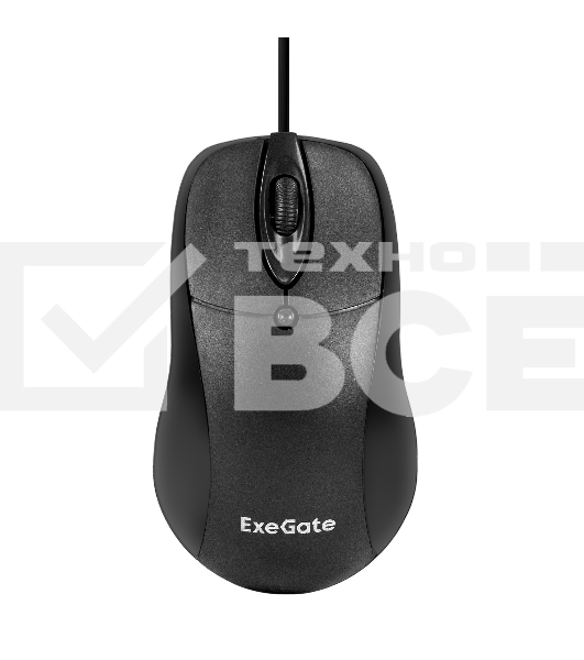Мышь проводная ExeGate Professional Standard B100 черный, 1000 dpi, USB, кнопки - 3