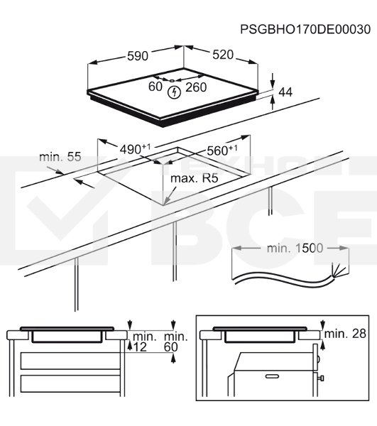 Индукционная варочная панель Electrolux LIL61434C