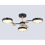 Светильник Ambrella light FL4857/3 BK/WD черный/дерево 54W 3000-6000K D660*170 (без ПДУ), фото7