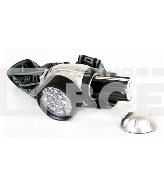 Фонарь ULTRAFLASH LED5353налобн металлик 19led 4 реж 3xr03 пласт коробка