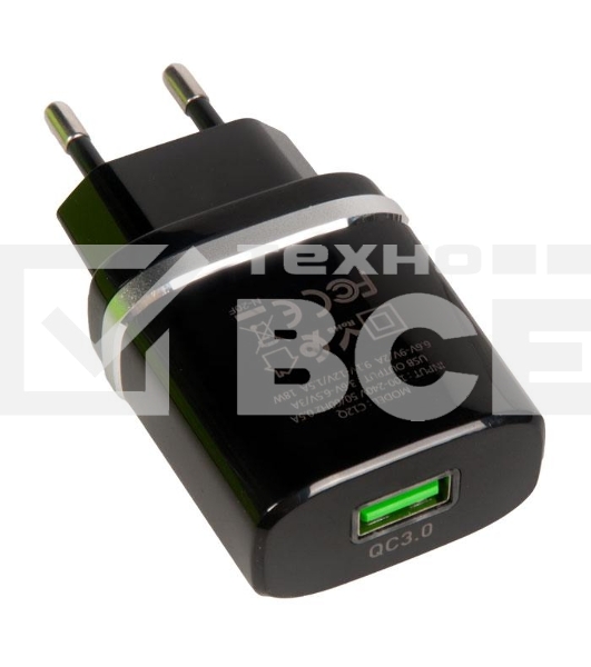 Сетевое ЗУ QC 3.0 HOCO HC-16255 C12Q 1 USB Выход: 5V_9V_12V, 18W черный