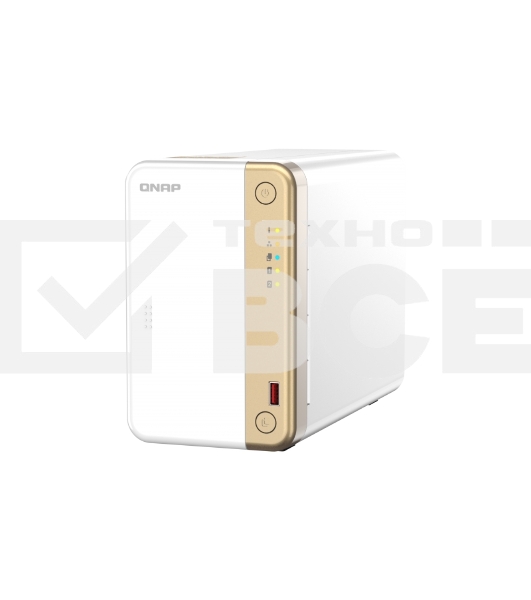 Сетевое хранилище channel QNAP TS-262-4G NAS 2 HDD trays, 2 x M.2 NVMe PCIe Gen 3 x1, 2-core Intel Celeron N4505  2.9 GHz, 4 GB RAM (4GB max), 1x2.5 Gigabit Ethernet , Slot PCIe Gen 3 x2, 2 USB 3.2 Gen 2 (10Gbps) Port, 2xUSB USB 2.0 port, 1xHDMI 2.0