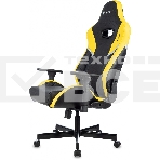 Кресло игровое Knight Thunder 5X черный/желтый эко.кожа крестов. металл, фото17