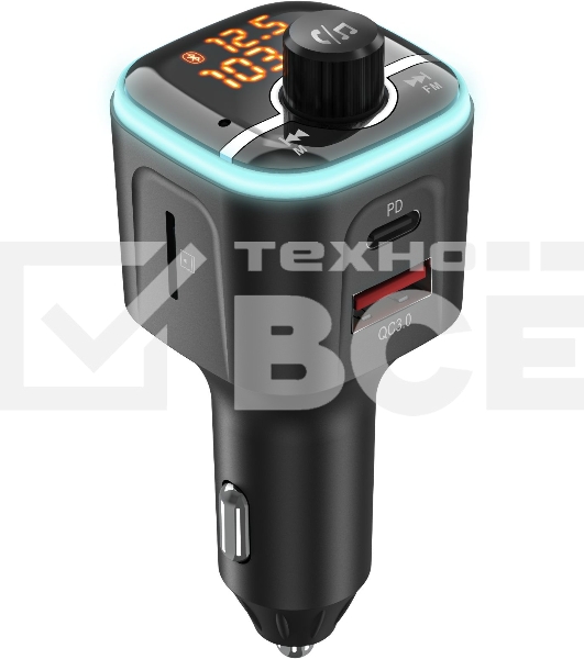 Автомобильный FM-модулятор Navitel BHF04 MAX черный MicroSD BT USB