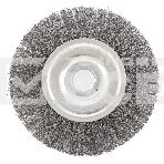 Щетка для УШМ Сибртех 150 мм, посадка 22,2 мм, Плоская, витая проволока 0,3 мм, фото2