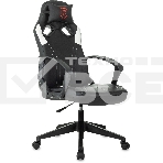 Кресло игровое Zombie 50 черный/белый эко.кожа крестов. пластик, фото11