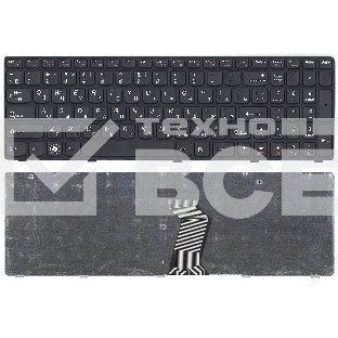 Клавиатура для ноутбука Lenovo Ideapad G580 G585 Z580 Z585 Z780 G780 черная с черной рамкой