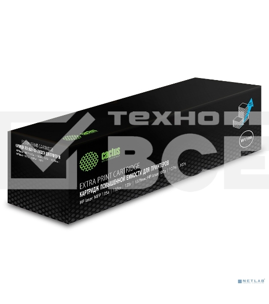Картридж лазерный Cactus CSP-W1106-MPS черный (5000стр.) для HP Laser 107a/107r/107w/135a MFP/135r MFP/135w MFP/137fnw MFP