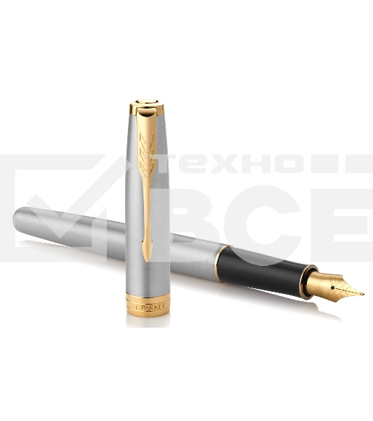Ручка перьевая Parker Sonnet Core F527 (CW1931504) Stainless Steel GT F сталь нержавеющая подар.кор.