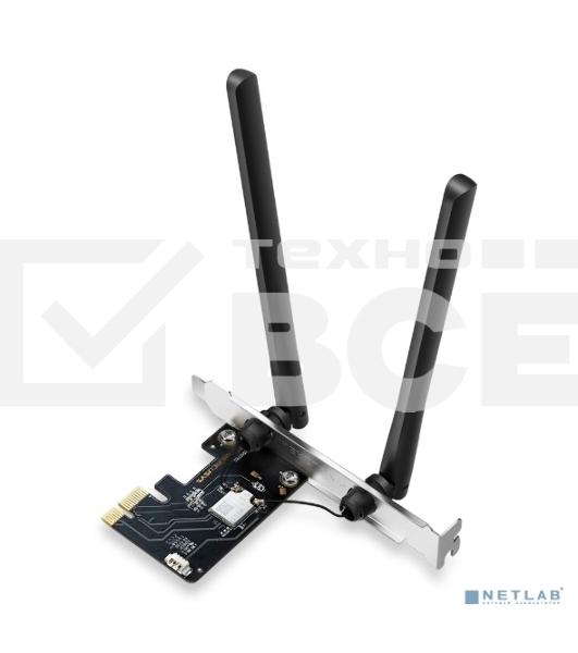 Сетевой адаптер Mercusys MA86XE Трёхдиапазонный адаптер PCI Express с поддержкой Bluetooth и Wi-Fi 6E AXE5400