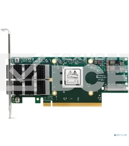 Сетевая карта Mellanox ConnectX-6 VPI adapter card, 100Gb/s (HDR100, EDR IB and 100GbE), dual-port QSFP56, PCIe3.0/4.0 x16, tall bracket