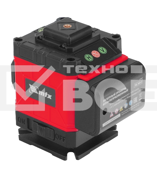 Лазерный уровень м-призм. MTX ML 360-3 Pro SET, 30 м, акк. Li 3000 мА·ч, состоит из 2 частей