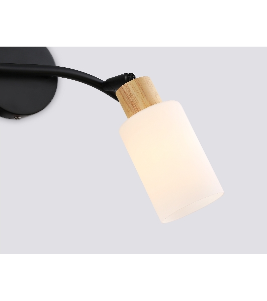 Светильник Ambrella light TR8721/2 BK/WD черный/дерево E14/2 max 60W 380*100*210