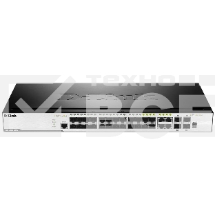 Управляемый стекируемый коммутатор D-Link DGS-3000-28SC/A1A 2 уровня с 20 портами 100/1000Base-X SFP, 4 комбо-портами 10/100/1000Base-T/SFP и 4 портами 10GBase-X SFP+