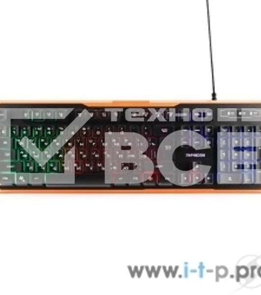 Клавиатура проводная игровая Гарнизон GK-320G черный USB, подсветка, код 