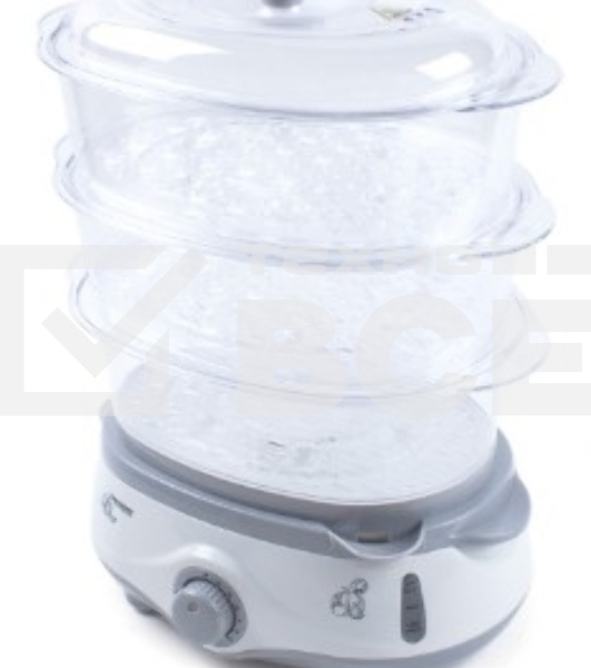 Пароварка электрическая Endever Vita-170, белый/серый, мощность 1000 Вт, объем 11 л