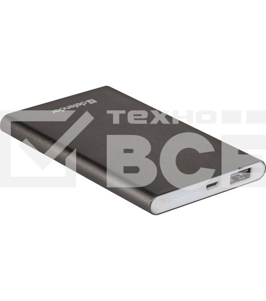 Внешний аккумулятор Defender Extralife 8000mAh 1USB, Li-pol ,5V,2.1A, серый