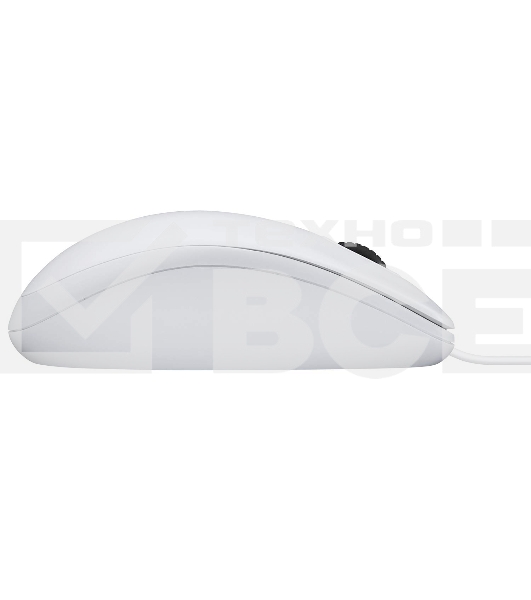 Мышь проводная Logitech B100 белый, 1000 dpi, USB, кнопки - 3