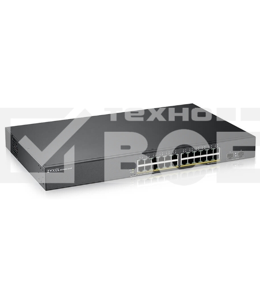Коммутатор Smart L2 PoE+ Zyxel GS1900-24HPv2, rack 19