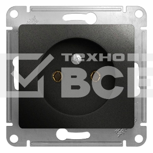 Механизм розетки 1-м СП Glossa 16А IP20 без заземл. антрацит SchE GSL000741