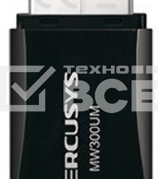 Сетевой адаптер USB2.0 адаптер Mercusys MW300UM, 300Мбит/с, компактный