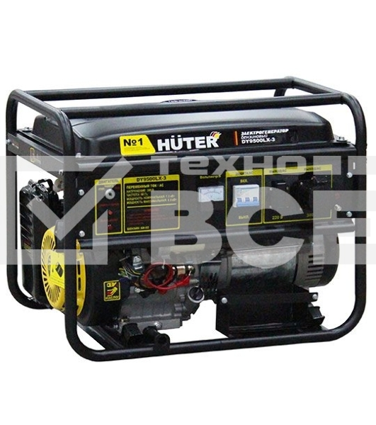 Электрогенератор бензиновый Huter DY9500LX-3, 8кВт, 91 дБ, 81 кг