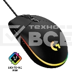 Мышь проводная Logitech G102 LIGHTSYNC черный, 8000 dpi, USB, кнопки - 6, фото28