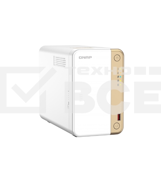 Сетевое хранилище channel QNAP TS-262-4G NAS 2 HDD trays, 2 x M.2 NVMe PCIe Gen 3 x1, 2-core Intel Celeron N4505  2.9 GHz, 4 GB RAM (4GB max), 1x2.5 Gigabit Ethernet , Slot PCIe Gen 3 x2, 2 USB 3.2 Gen 2 (10Gbps) Port, 2xUSB USB 2.0 port, 1xHDMI 2.0