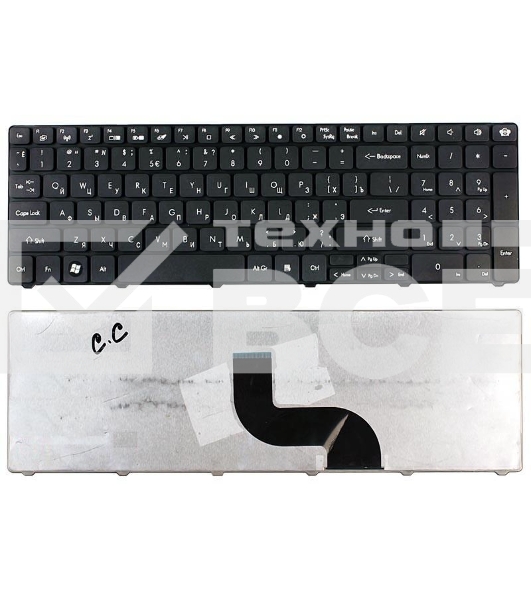 Клавиатура для ноутбука Packard Bell TM81 TM86 TM87 TM89 TM94 TM82 TX86/NV50 черная