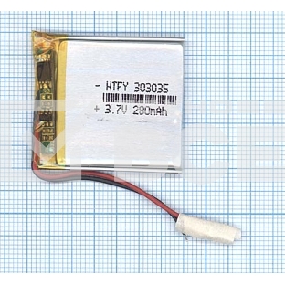 Аккумулятор Li-Pol (батарея) 3*30*35мм 2pin 3.7V/280mAh