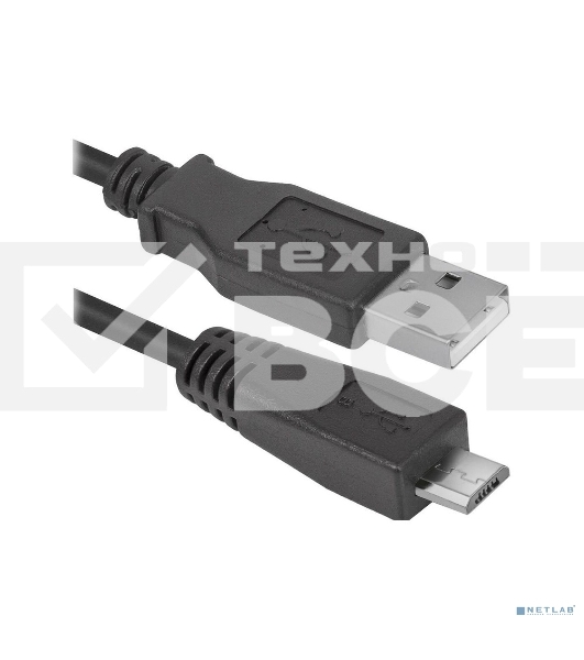 Кабель Defender USB08-06 USB 2.0 кабель для соед. USB 2.0 AM-MicroBM,1.8м, PolyBag