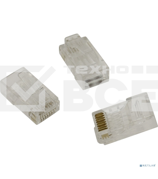 Коннектор RJ-45 Exegate EX283691RUS Кат.6 (8P8C) под одножильный кабель (1шт)